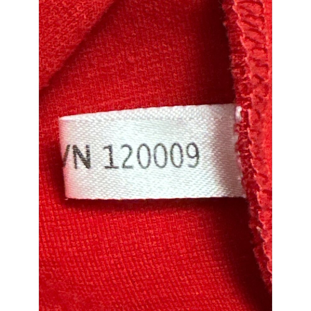 7th Avenue Design Studio Medium Red Pants Bold Chic Trousers Wide Leg Retro Chic - Picture 10 of 10